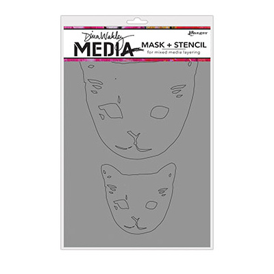 Dina Wakley Stencil - Cat Head Masks*